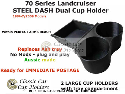 70 Series Landcruiser Dual Cup Holder With Tray Lite Version Free Postage!