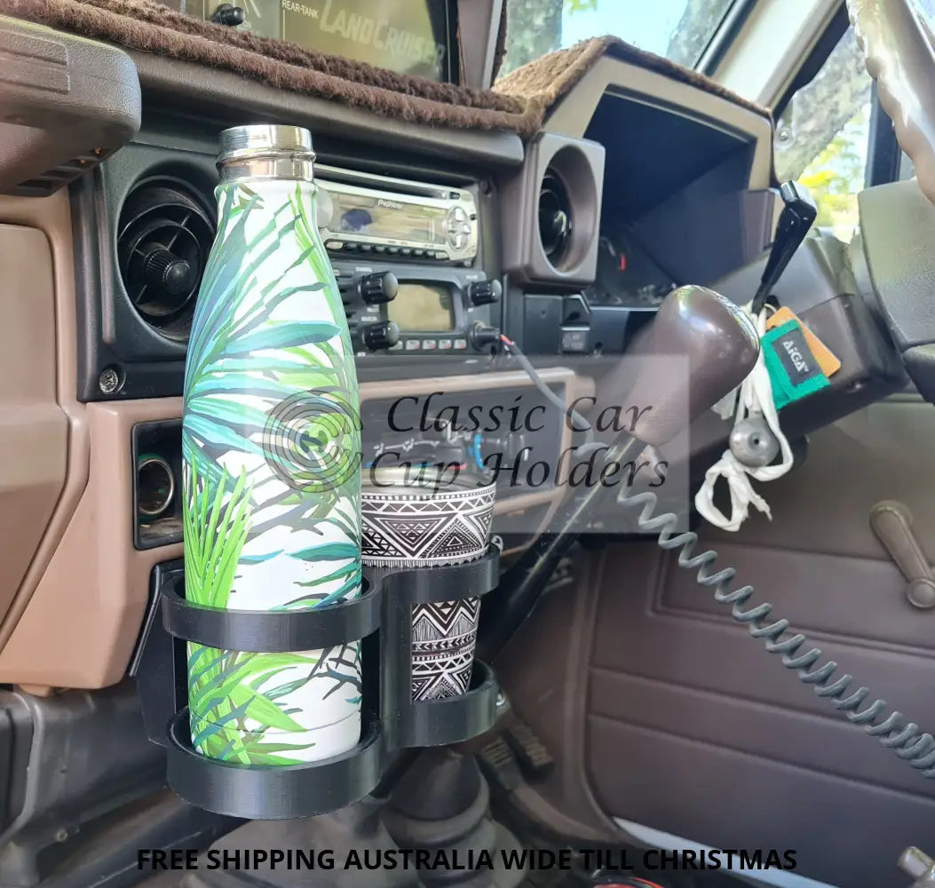 70 To 79 Series Landcruiser Dual Cup\Mic Holder With Tray Cup